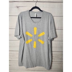 Canvas Bella Womens Iconic Spark Printed Short Sleeve Crew Neck T Shirt Gray 2XL